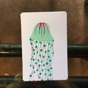 15 cm X 10 cm painting of a jellyfish
